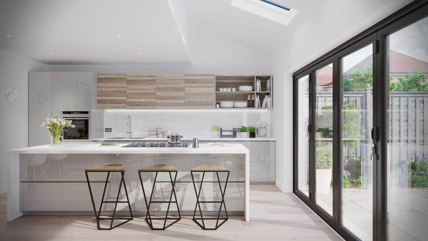 Ideal Windows And Conservatories Aluminium Bi-Fold Doors