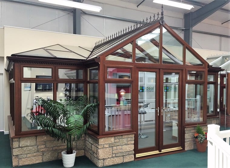 Ideal Windows And Conservaotories Hardwood Conservatory Edinburgh Showroom (Double Hipped Design)