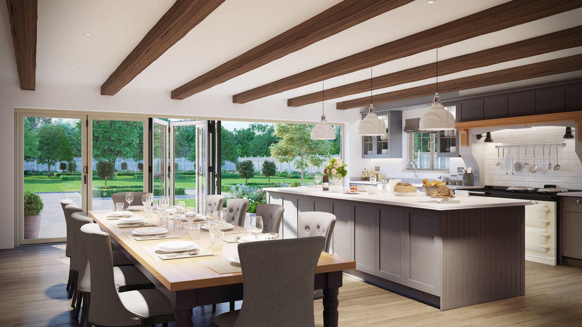 Ideal windows and conservatories aluminium bi fold doors