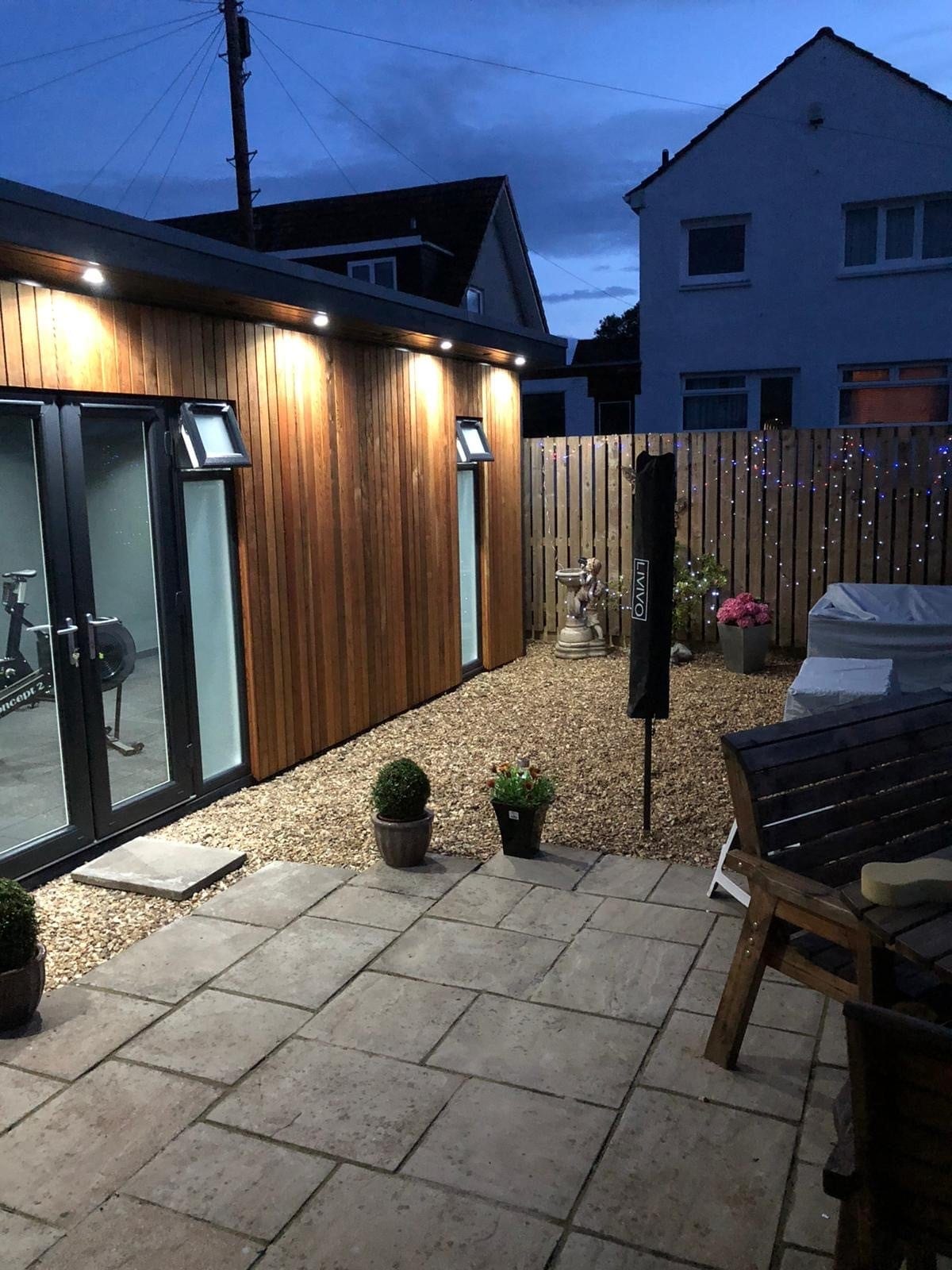 Ideal Garden Roomm Ideal Garden Studio External Night Time View